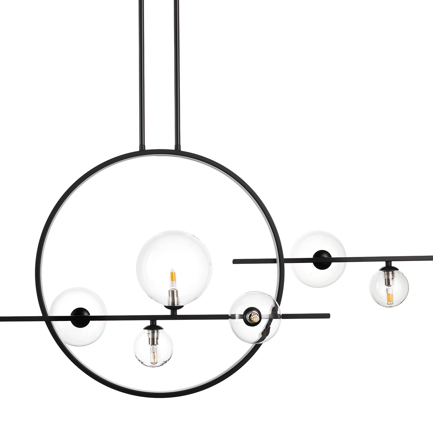 Lampa wisząca ORION DOUBLE czarna 145 cm - obrazek 7