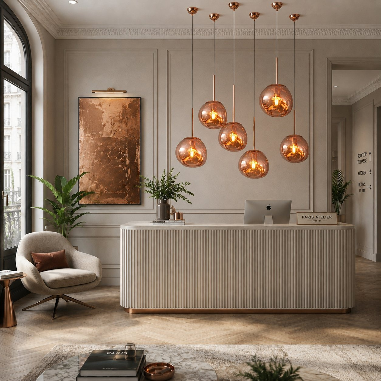 Lampa wisząca GLAM S miedziana 18 cm - obrazek 3