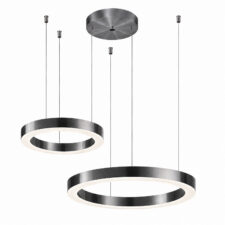 Lampa wisząca CIRCLE 40+60 LED tytanowa 1 podsufitce