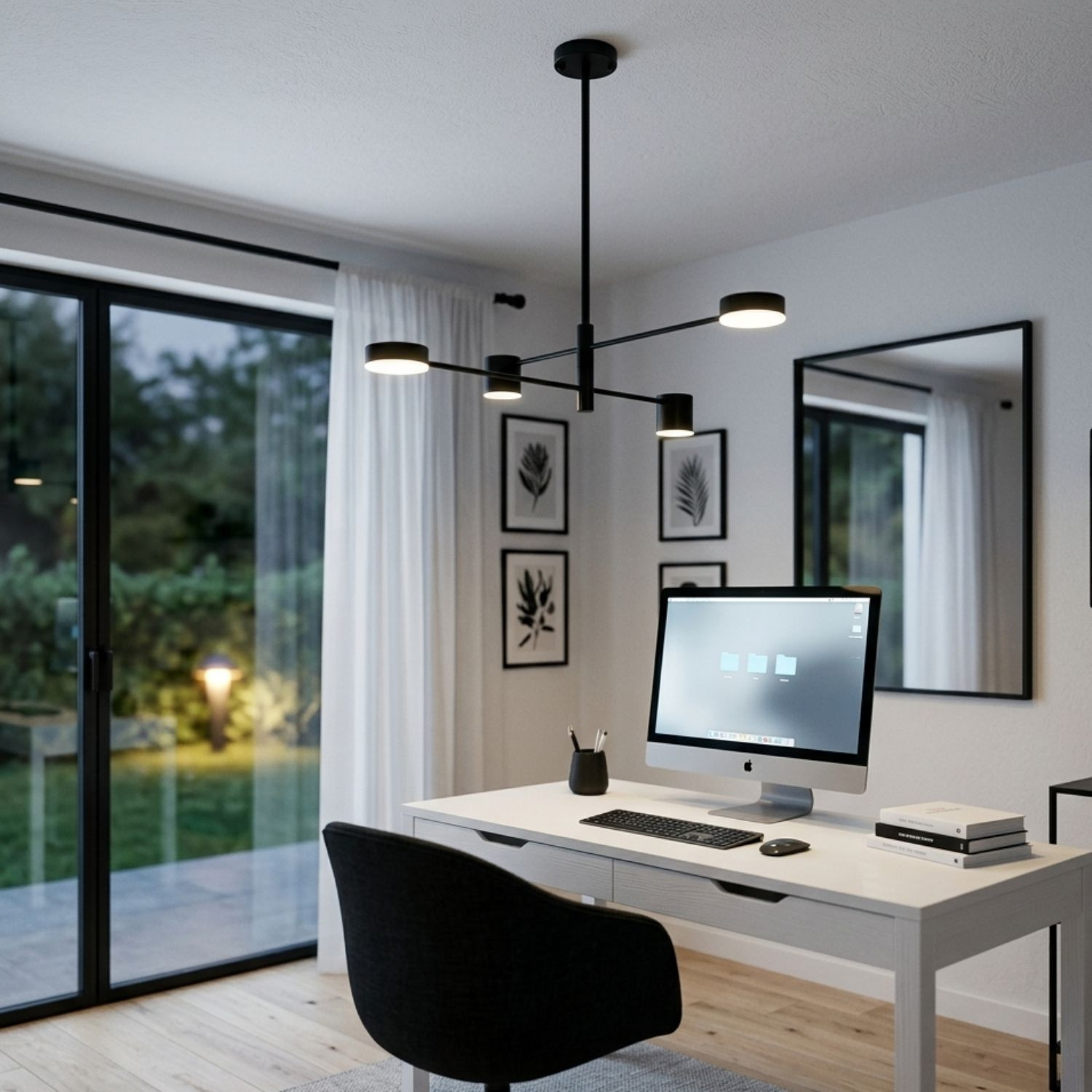 Lampa wisząca CLEX - 4P LED czarna 100 cm - obrazek 3