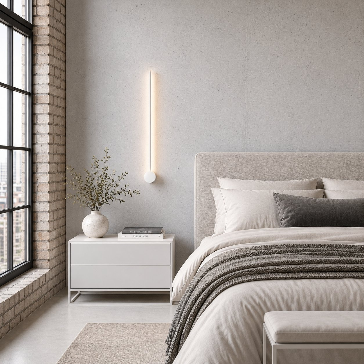 Lampa ścienna SPARO LED biała 60 cm - obrazek 4
