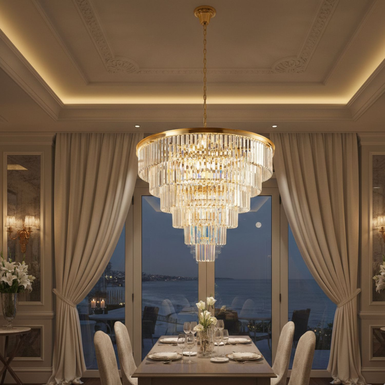 Lampa wisząca SPLENDORE złota 100 cm - obrazek 3