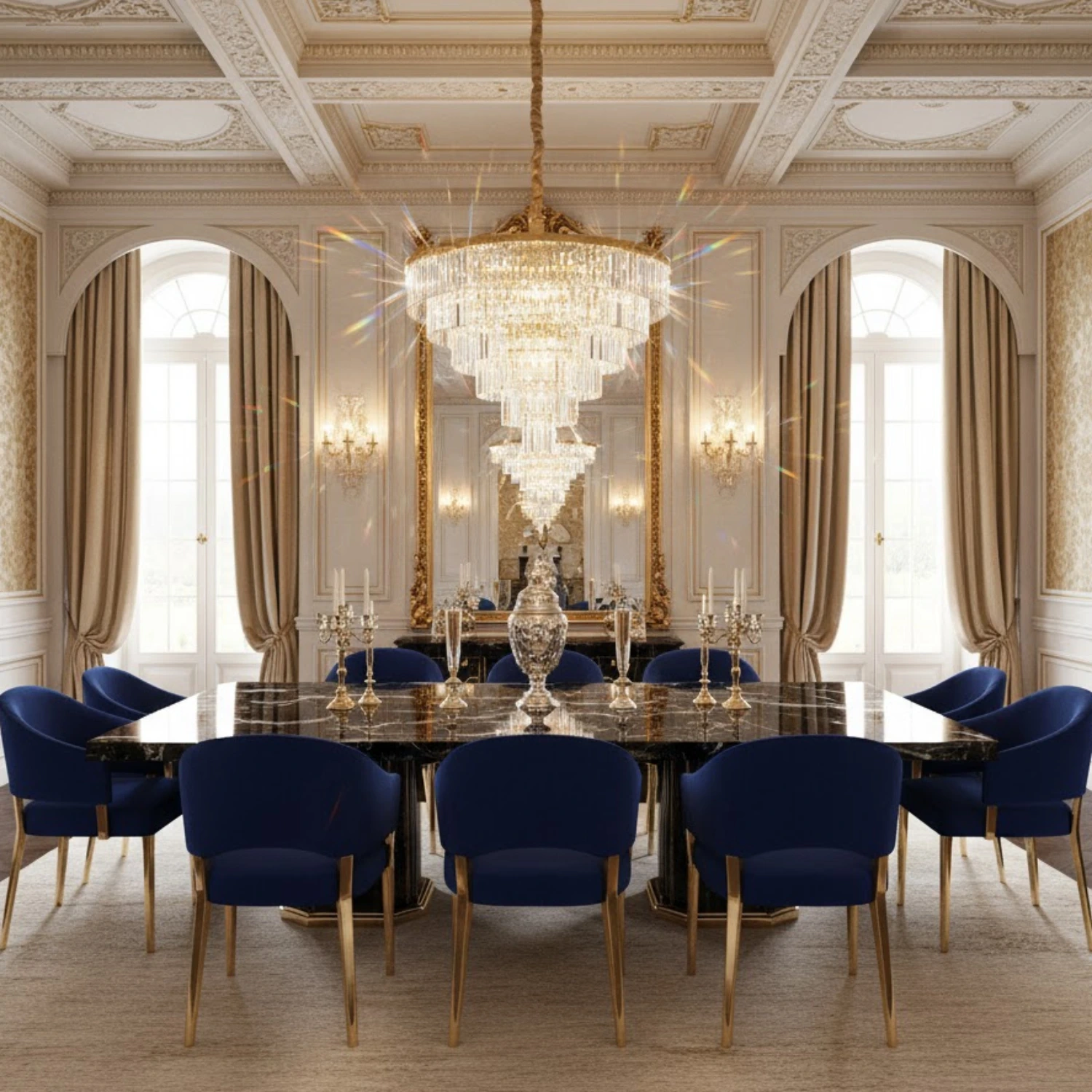 Lampa wisząca SPLENDORE złota 100 cm - obrazek 6