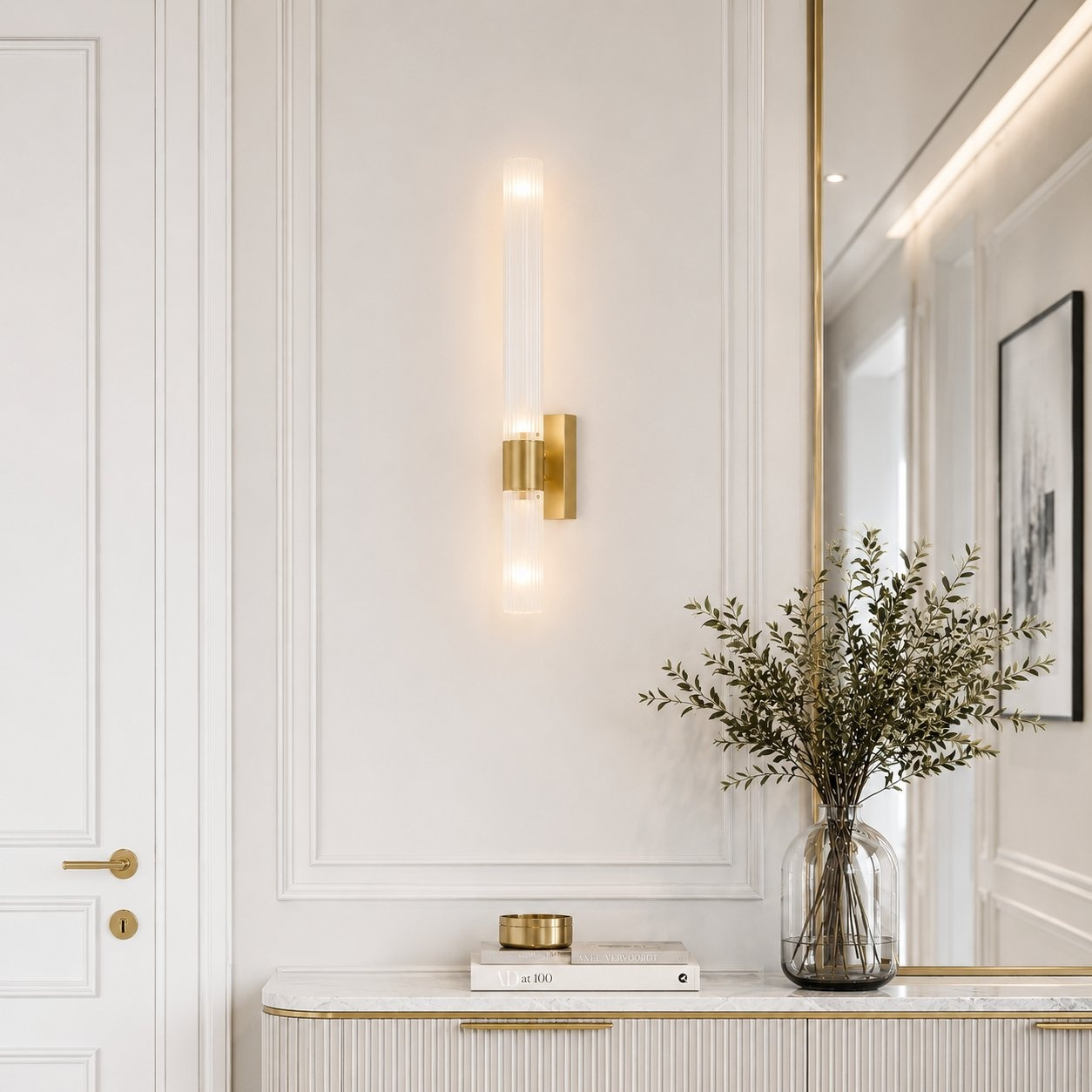 Lampa ścienna SOLO LED biało złota 60 cm - obrazek 4