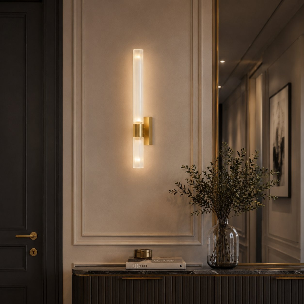 Lampa ścienna SOLO LED biało złota 60 cm - obrazek 5