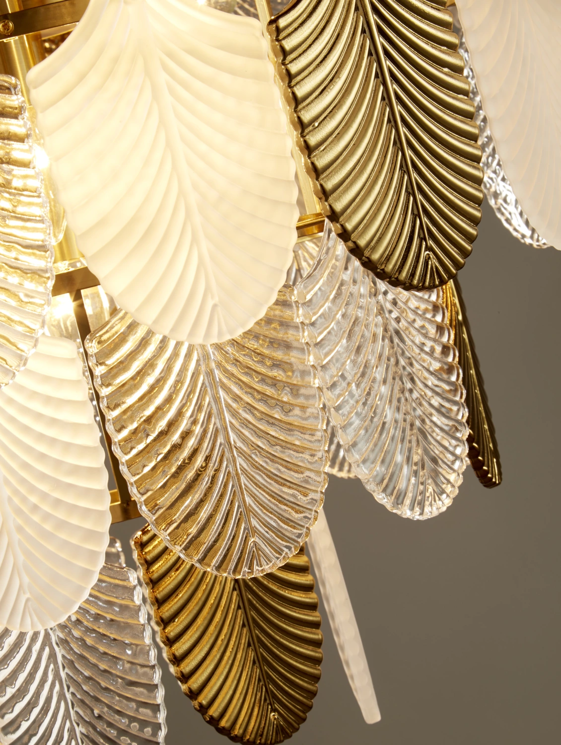 Lampa wisząca SECRET biało złota 80 cm - obrazek 7