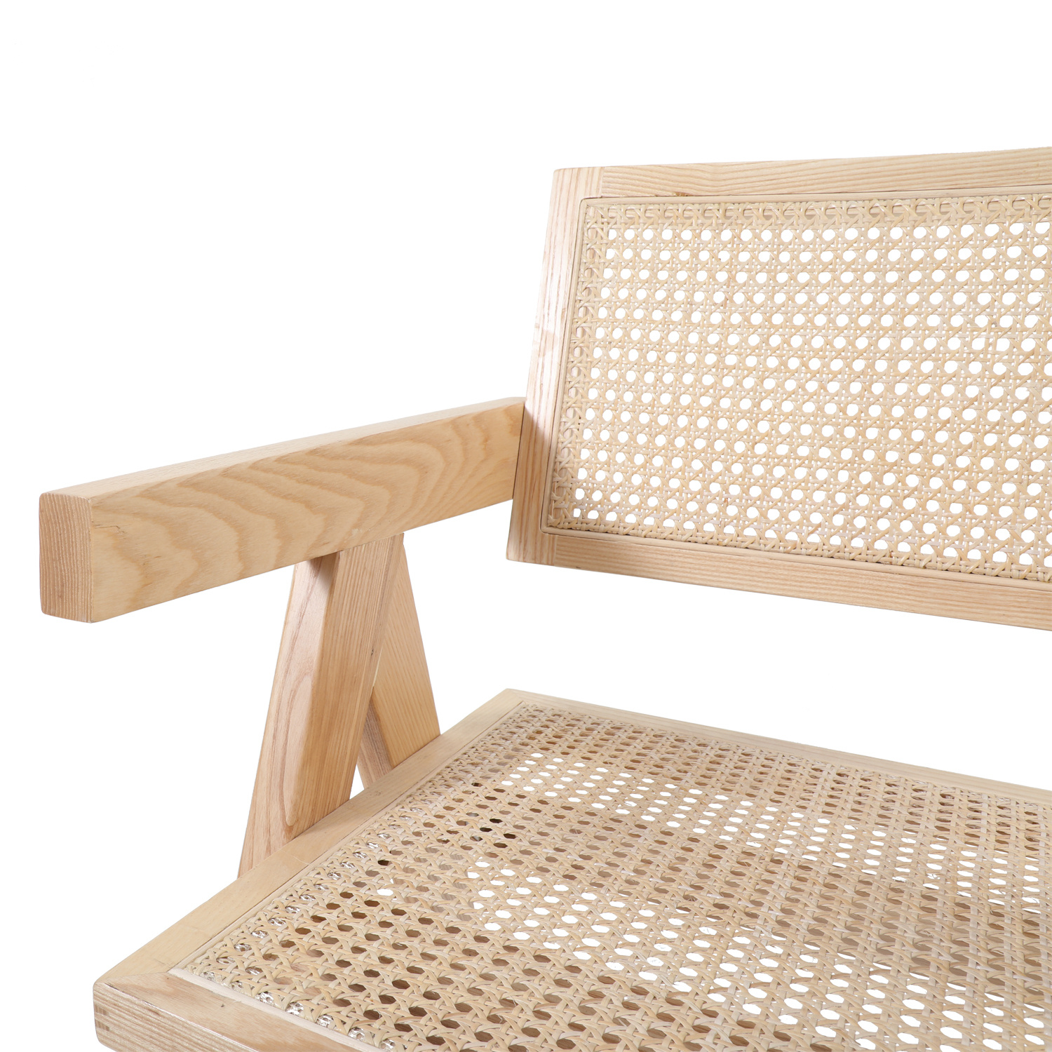 Krzesło BOHO drewniane w kolorze naturalnym z podłokietnikami - obrazek 7