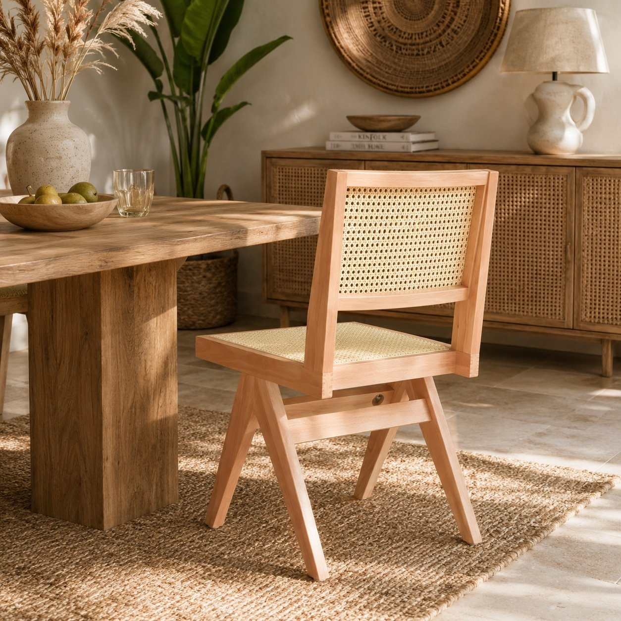 Krzesło BOHO bukowe w kolorze naturalnym - obrazek 4