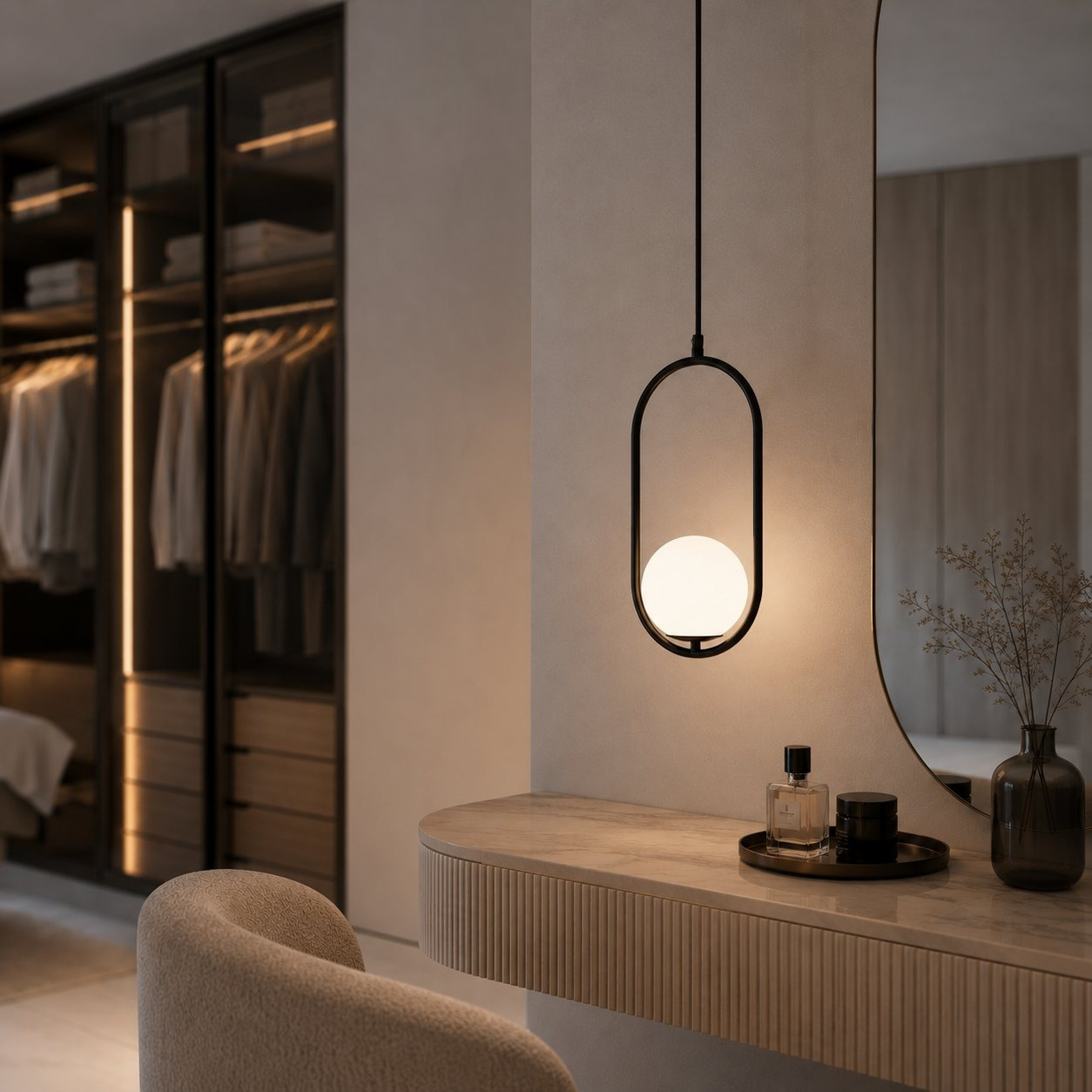 Lampa wisząca COSTA SOLO czarna 40 cm - obrazek 3
