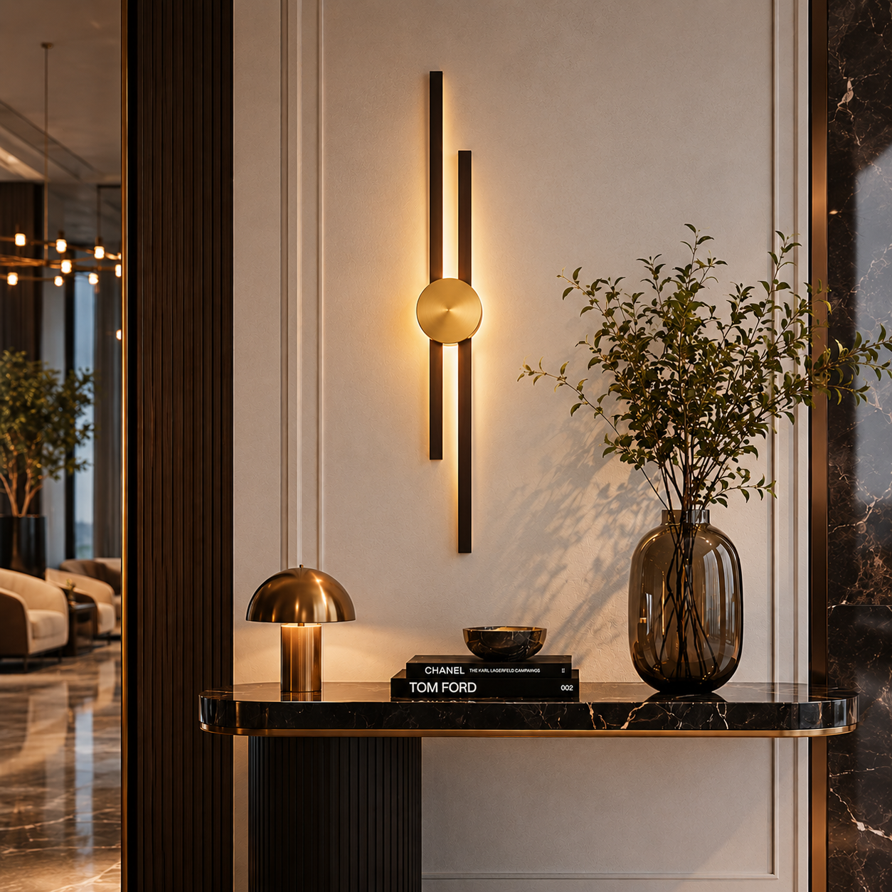 Lampa ścienna CENTRO czarna 92 cm - obrazek 3