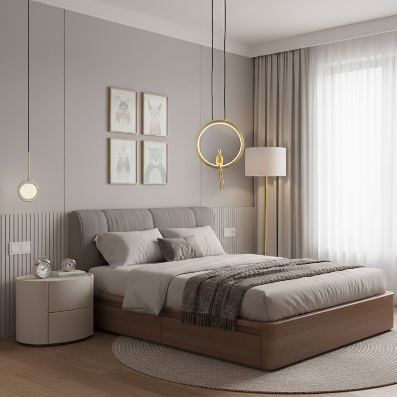Lampa wisząca AMICI led złota 27 cm - obrazek 5