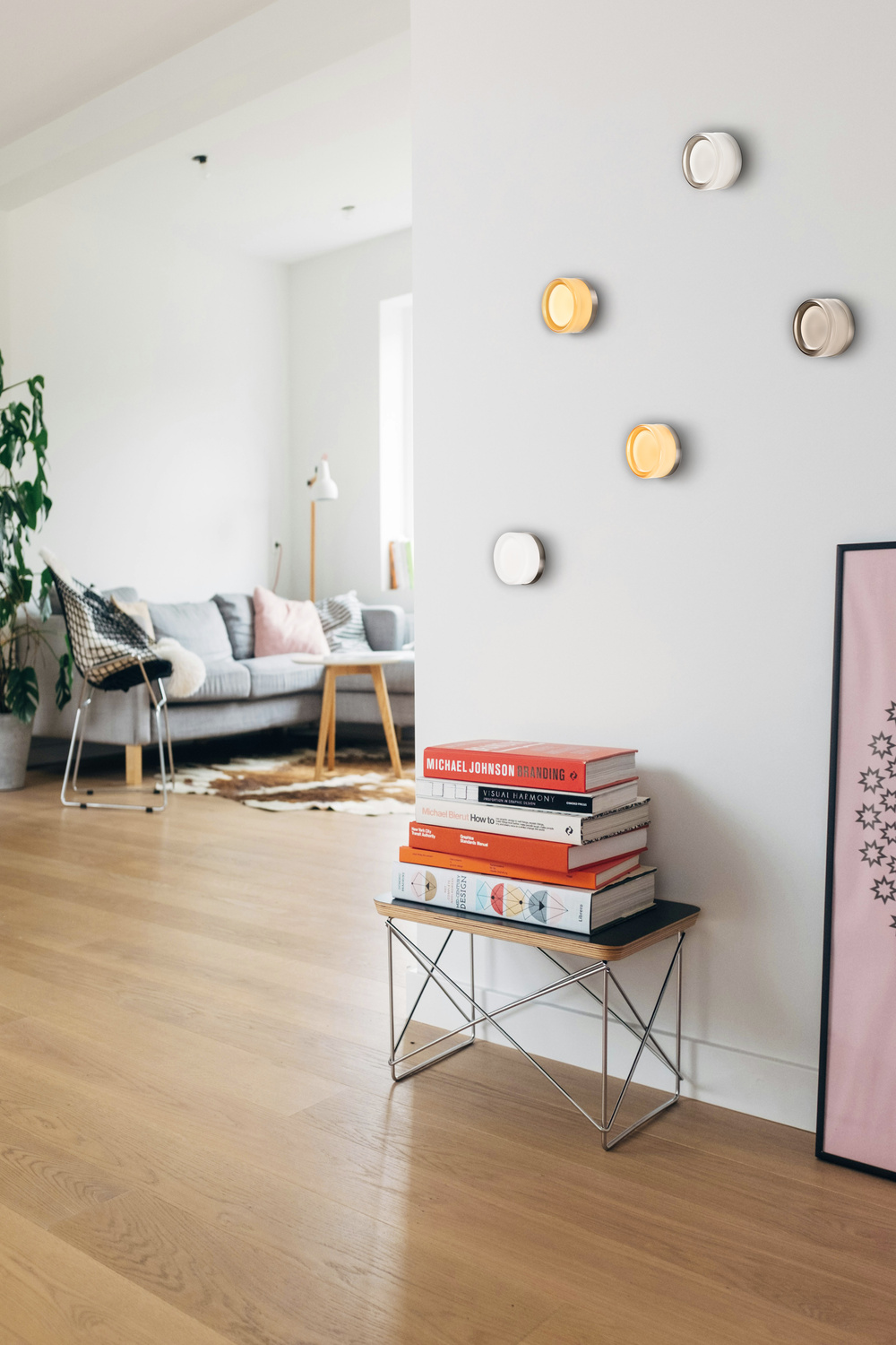 Designerska lampa ścienna CANDY LED bursztynowa 3000K - obrazek 4