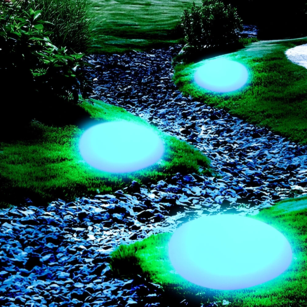 Lampa ogrodowa kamień PEBBLE S LED RGBW 16 kolorów 32 cm - obrazek 7