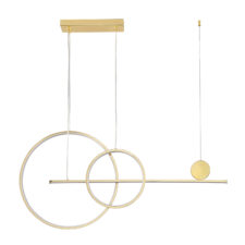 Designerska lampa wisząca NEW AGE LED 120 cm złoty - efektowny punkt świetlny do jadalni i salonu