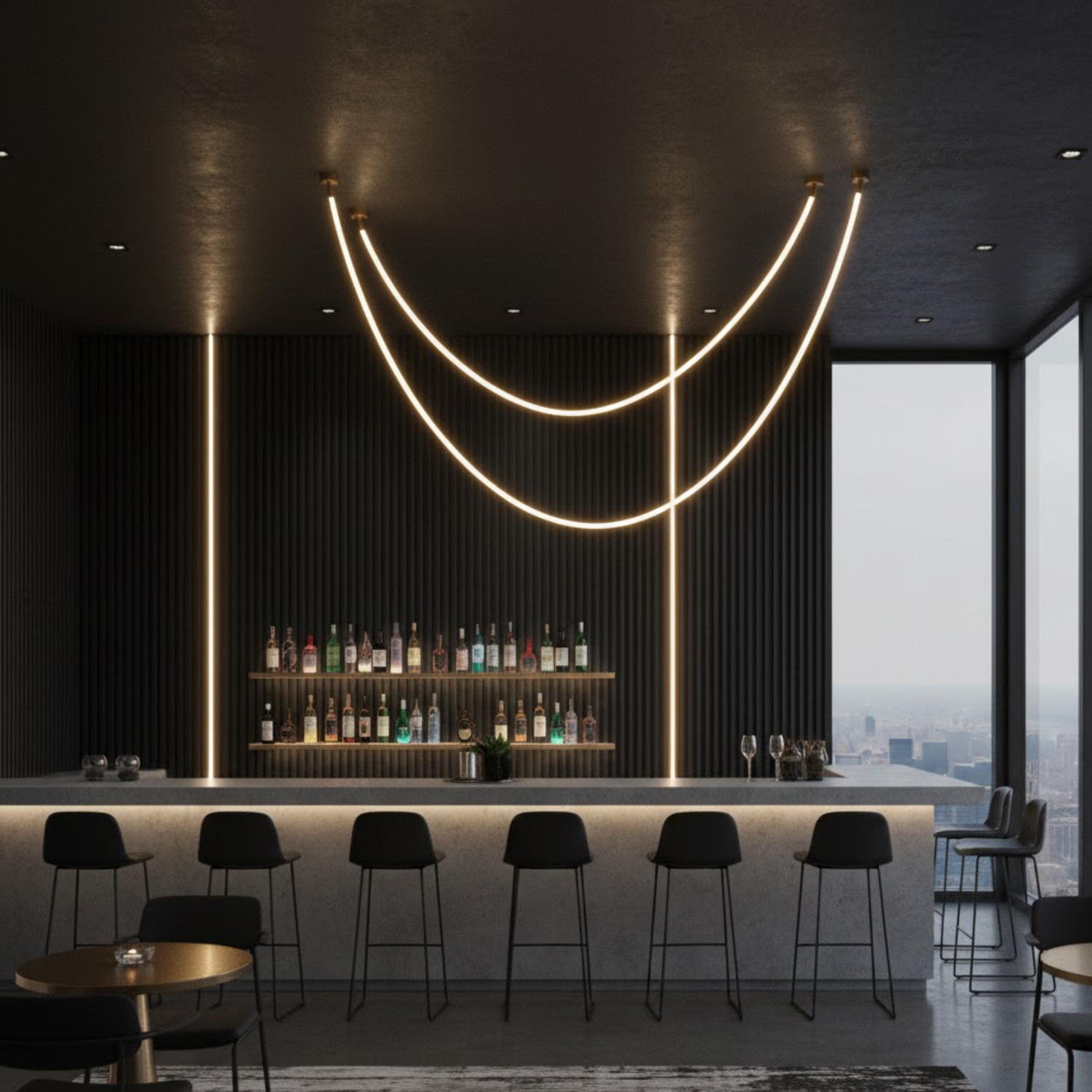 Lampa wisząca SNAKE LED wąż ledowy złota 400 cm - obrazek 3