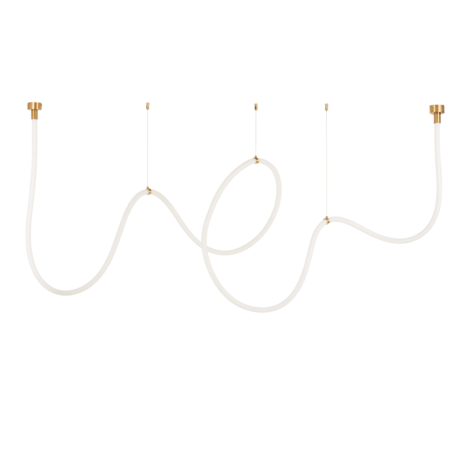 Lampa wisząca SNAKE LED wąż ledowy złota 500 cm - obrazek 3