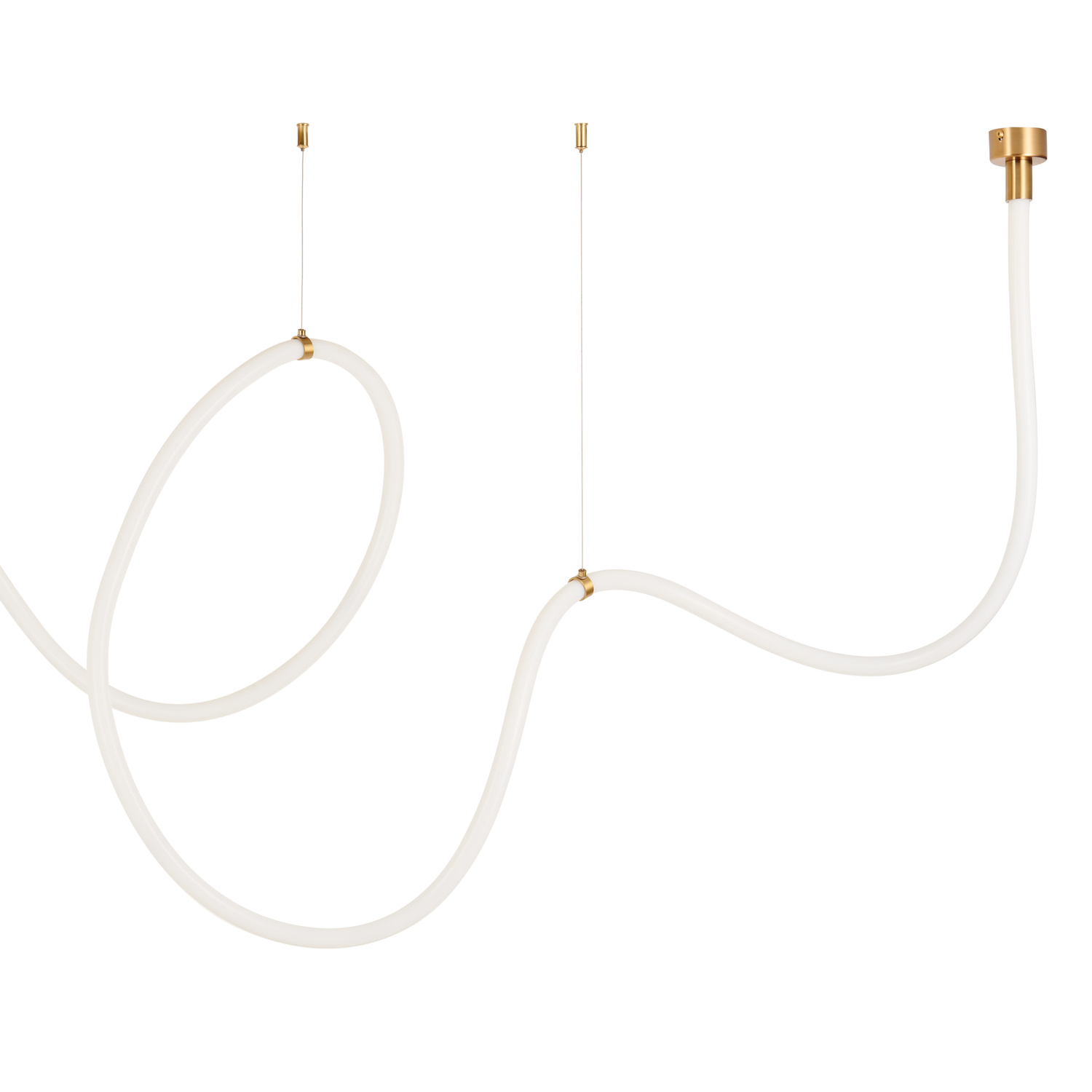 Lampa wisząca SNAKE LED wąż ledowy złota 500 cm - obrazek 5