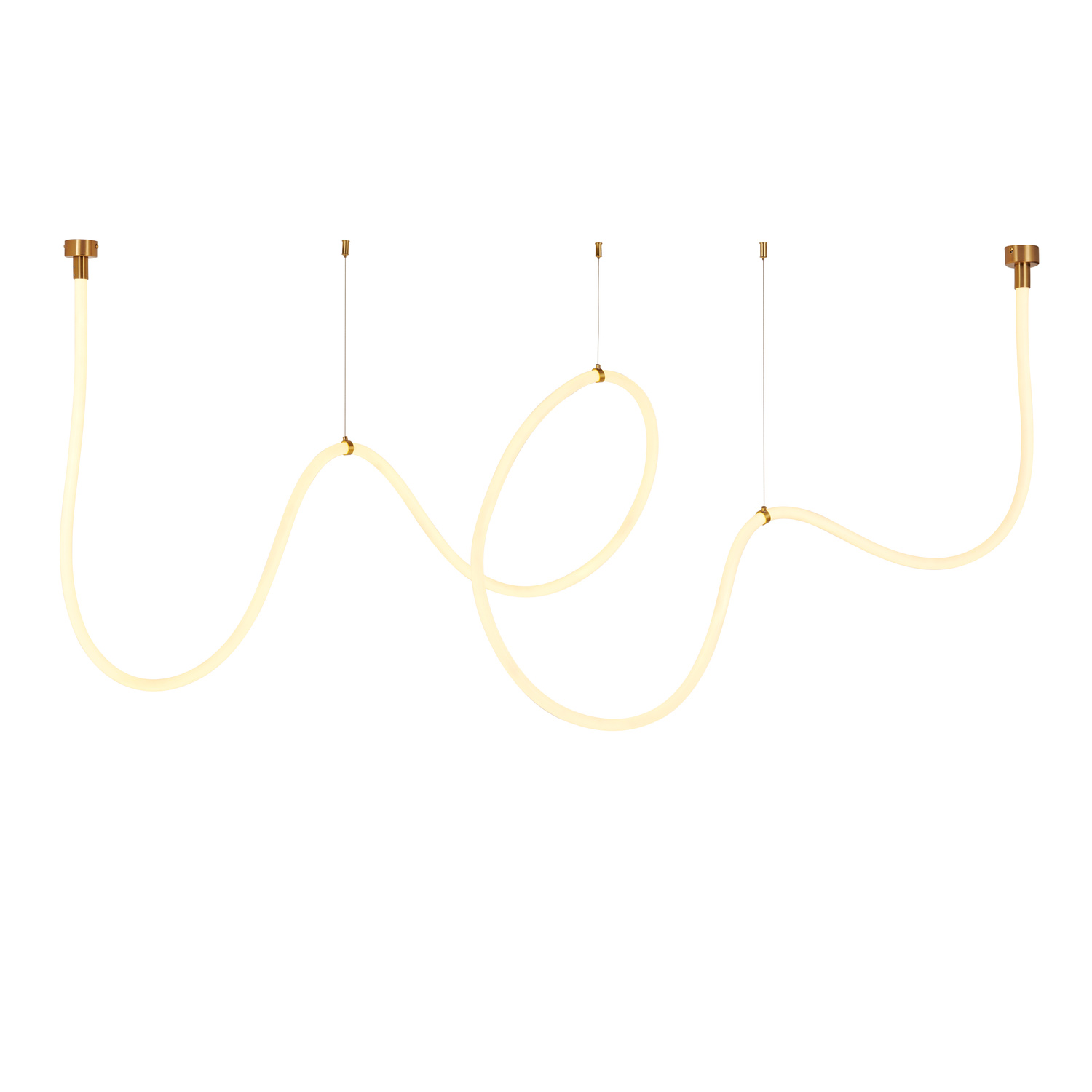 Lampa wisząca SNAKE LED wąż ledowy złota 500 cm - obrazek 9
