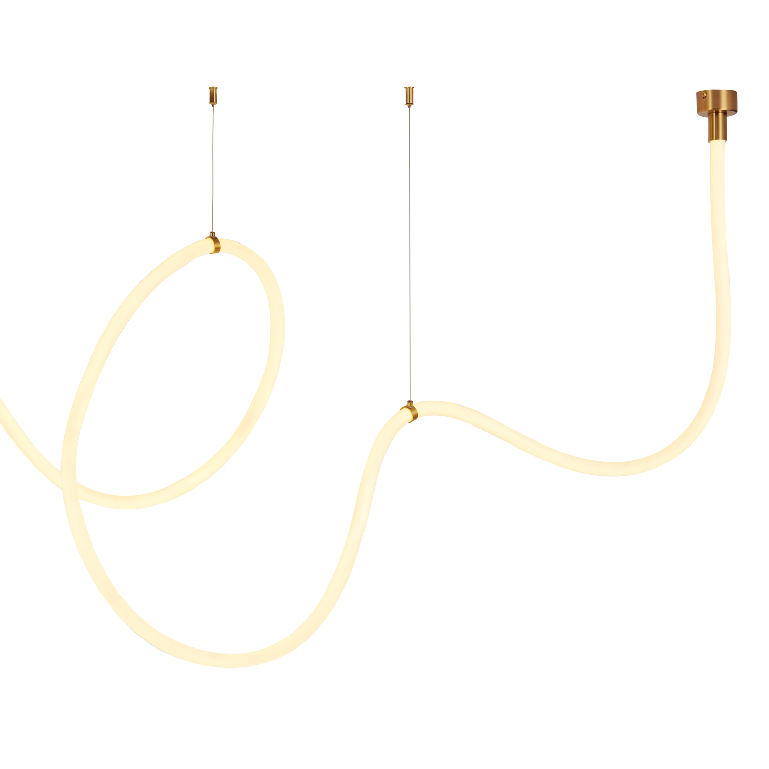 Lampa wisząca SNAKE LED wąż ledowy złota 500 cm - obrazek 11