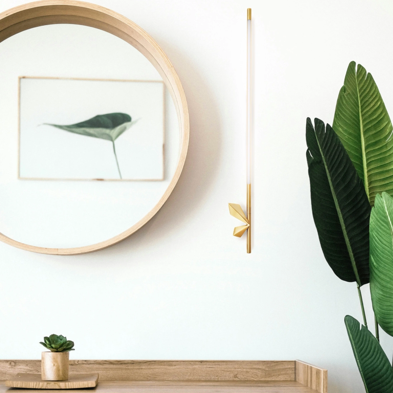 Lampa ścienna FLORENCE LED złota 86 cm - obrazek 4