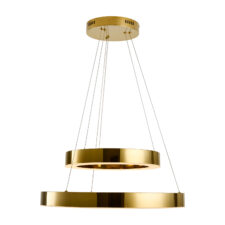 Komplet lamp wiszących CIRCLE LED 40+60 złoty połysk, efektowny zestaw ring