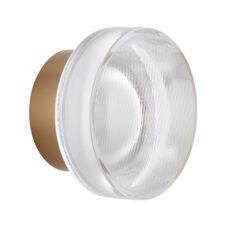 Lampa ścienna CARMELLO LED transparentna złota 13,5 cm