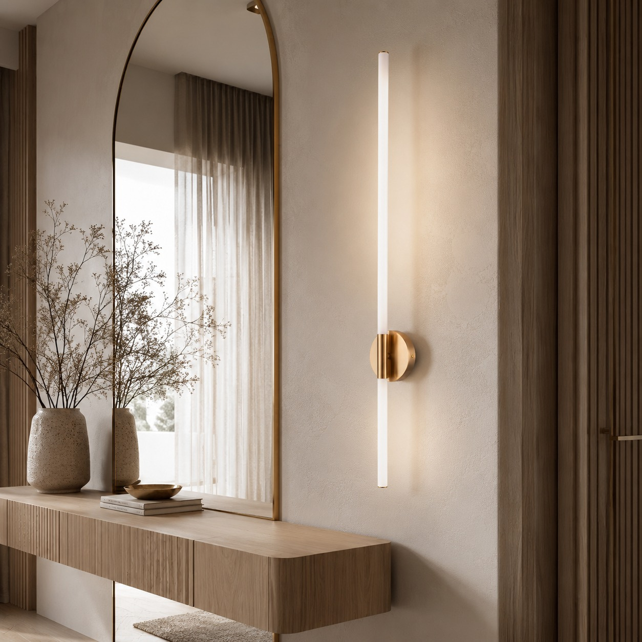 Lampa ścienna FELIX LED złota 100 cm - obrazek 3