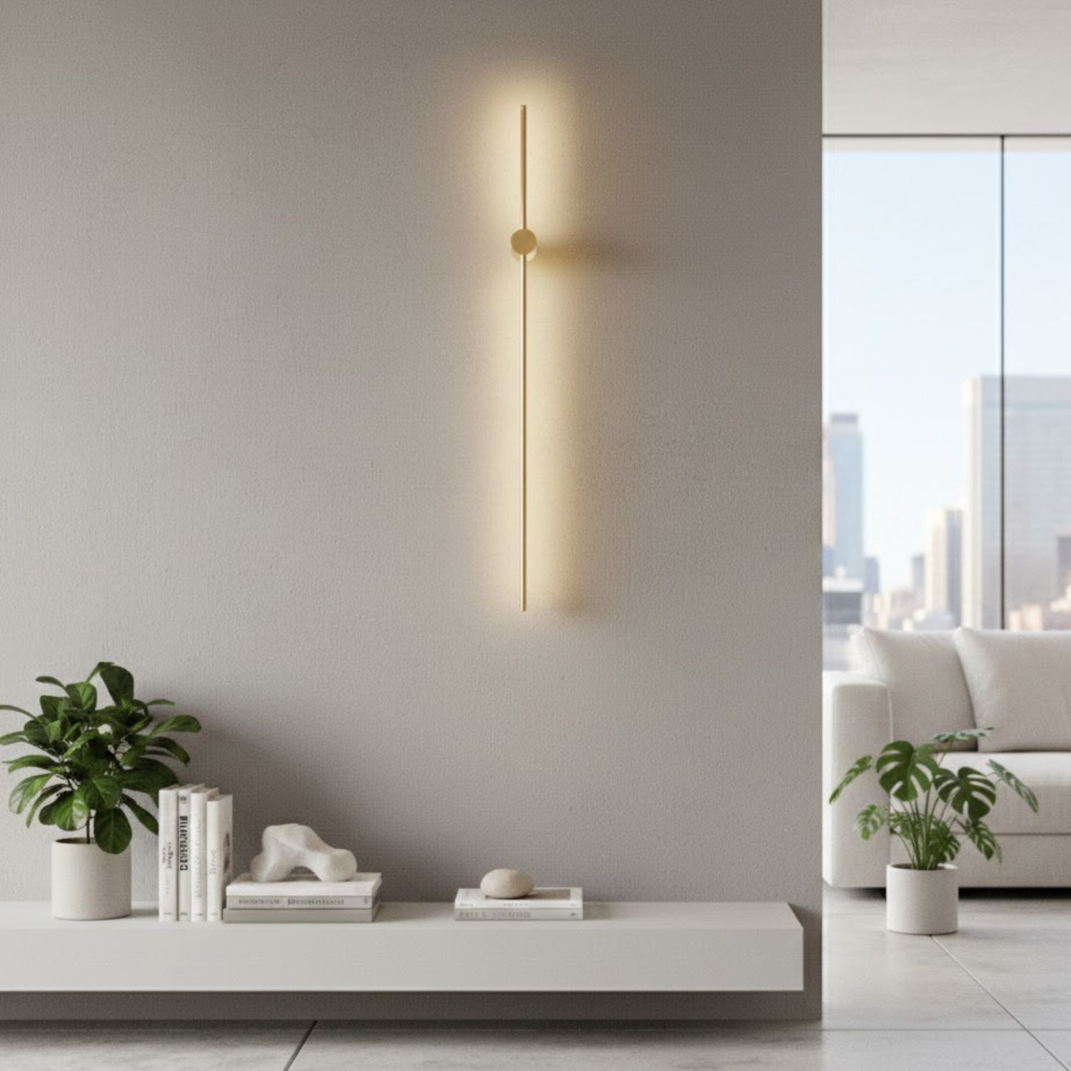 Lampa ścienna SPARO LED złoty połysk 100 cm - obrazek 4