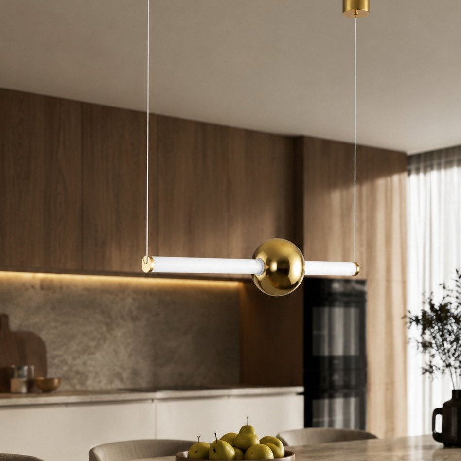 Lampa wisząca O-LINE 63 - LED, 63 cm, złoty połysk - obrazek 3