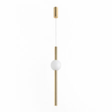 Stylowa lampa wisząca O-LINE LED 63 cm złoty połysk do wnętrz glamour