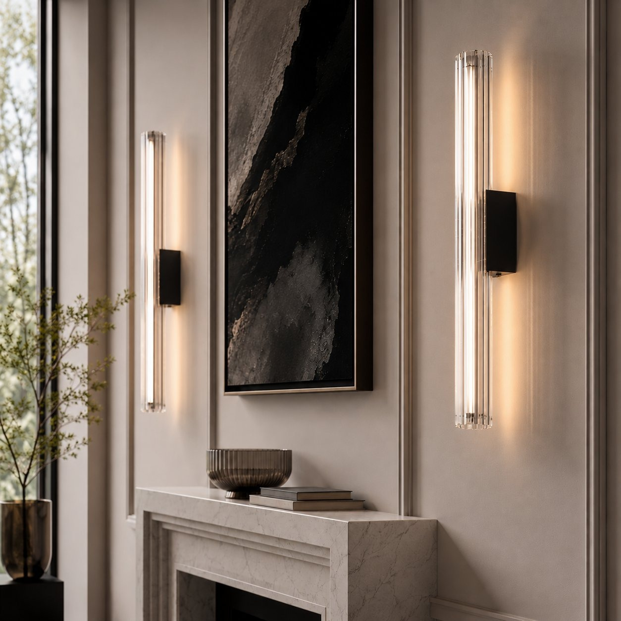 Lampa ścienna VERTI 50 cm - LED, kinkiet liniowy, transparentny - obrazek 3