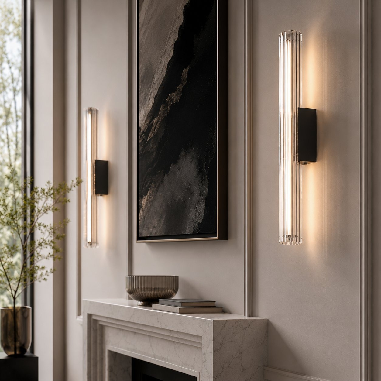 Lampa ścienna VERTI 40 cm - LED, transparentna tuba - obrazek 4