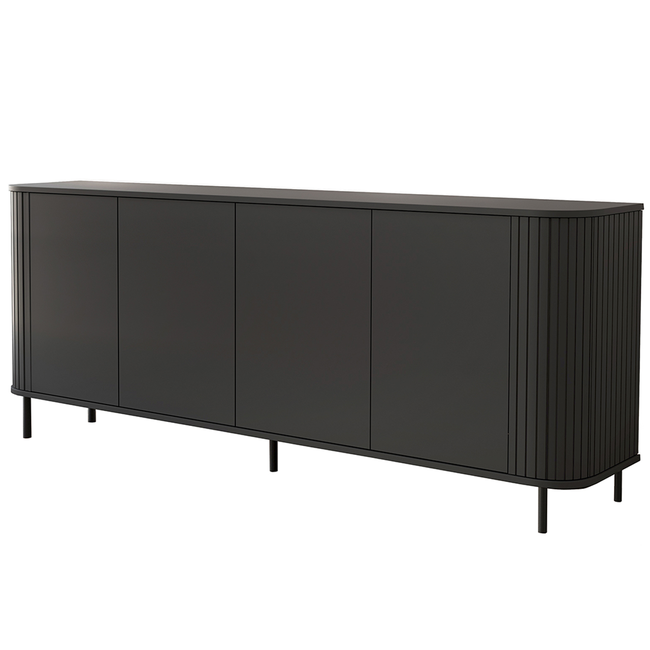 Komoda 4D 200 ZENO czarny / czarny