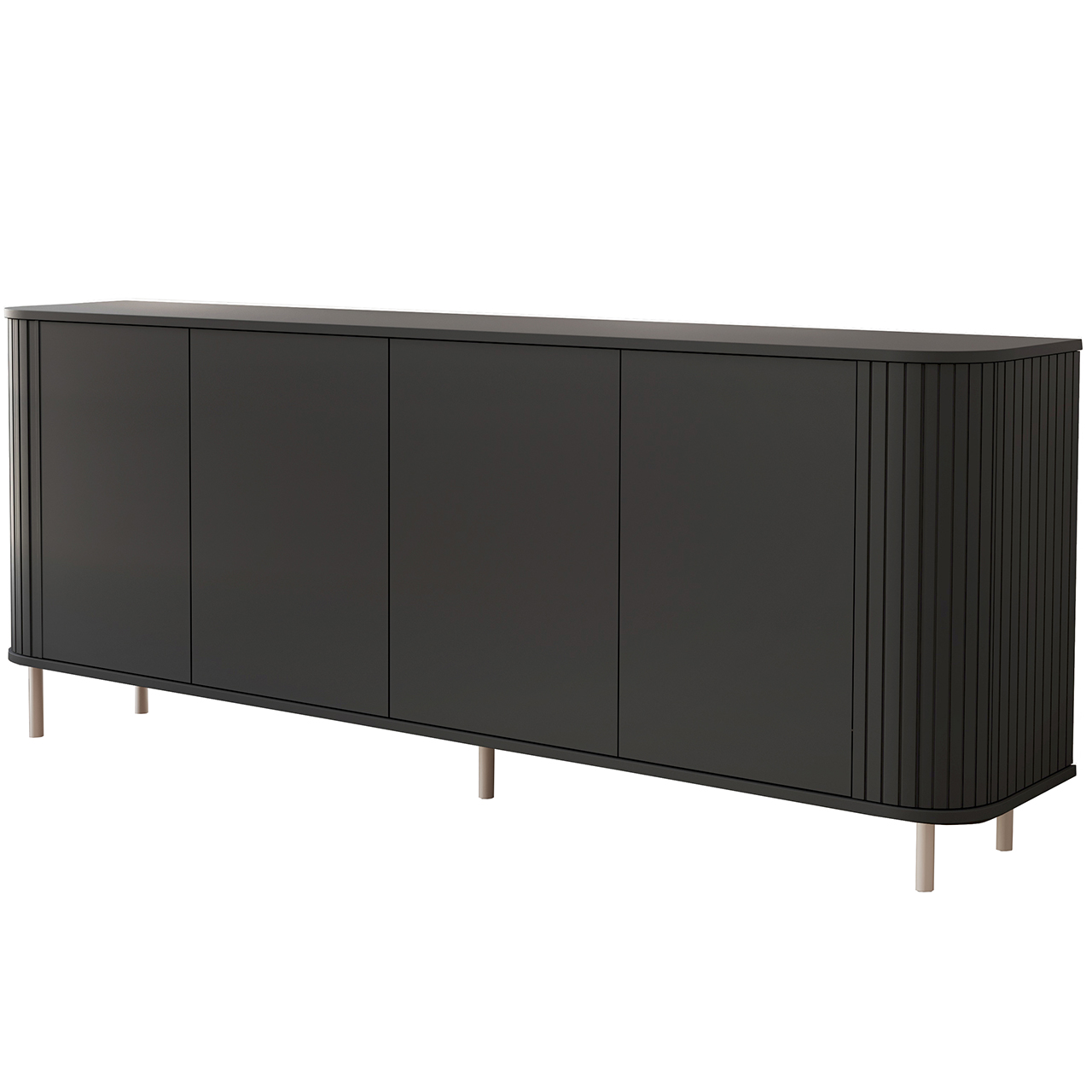 Komoda 4D 200 ZENO czarny / kaszmir