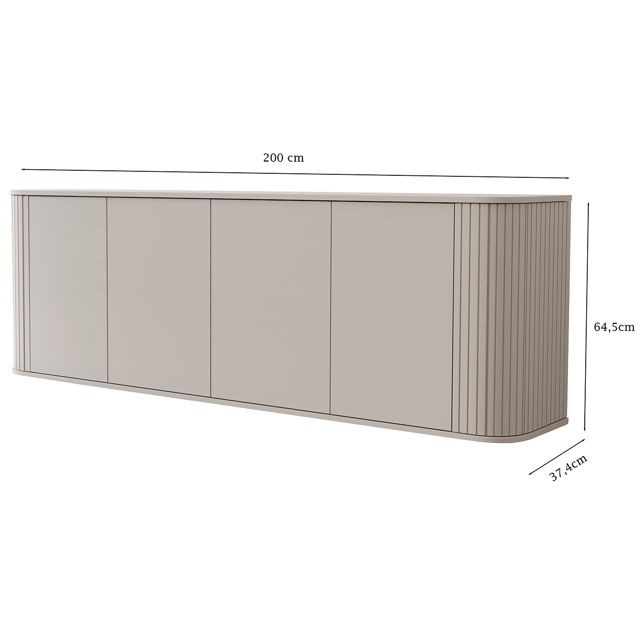 Komoda 4D 200 ZENO kaszmir - obrazek 3