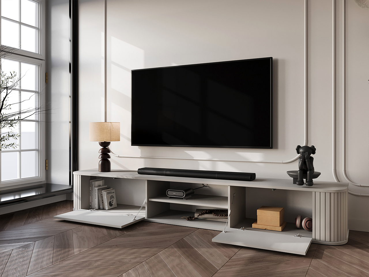Komoda RTV 220 2K ZENO kaszmir - obrazek 4