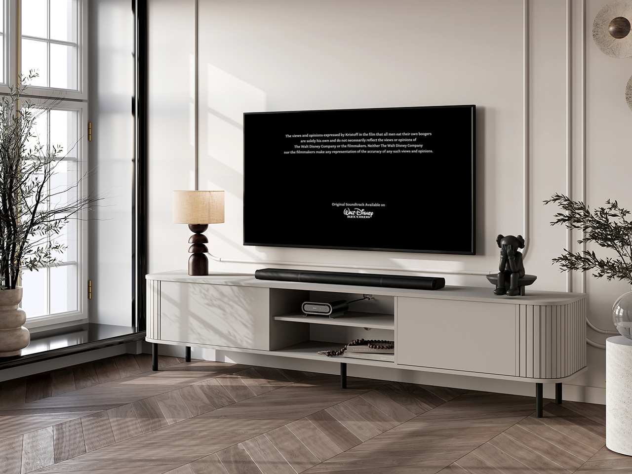 Komoda RTV 220 2K ZENO kaszmir / czarny - obrazek 4