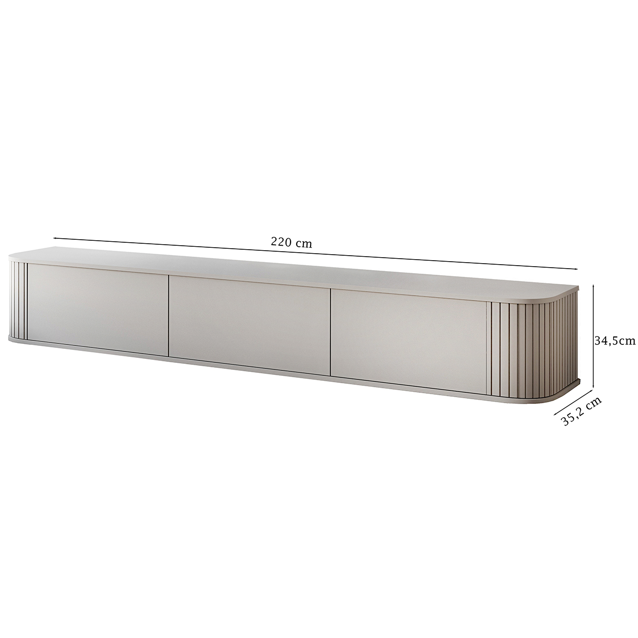 Komoda RTV 220 3K ZENO kaszmir - obrazek 3