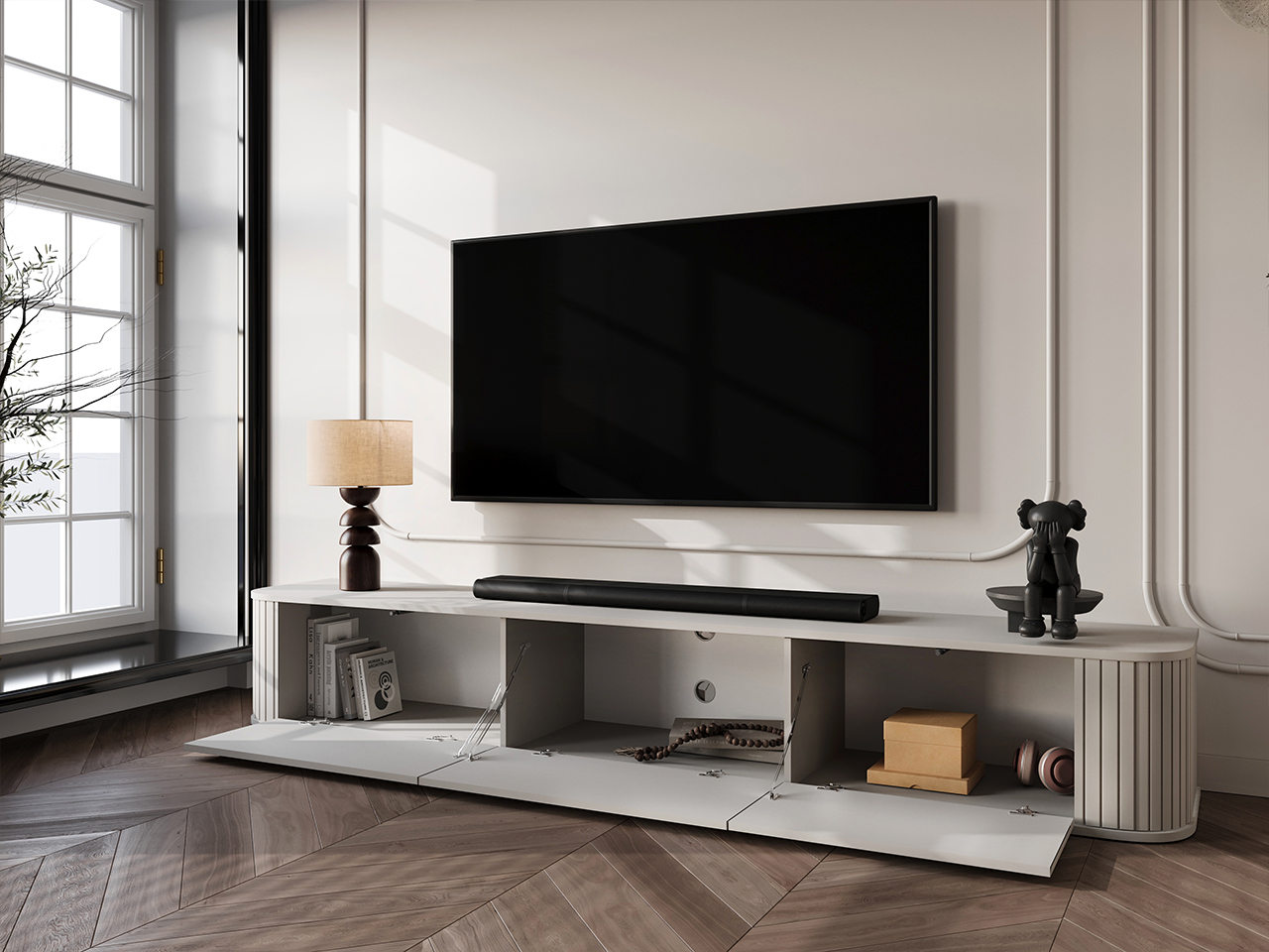 Komoda RTV 220 3K ZENO kaszmir - obrazek 4