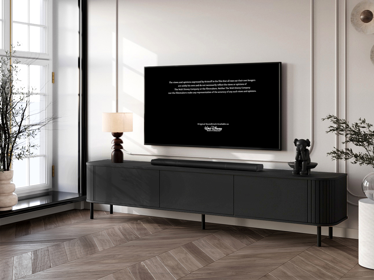 Komoda RTV 220 3K ZENO czarny / czarny - obrazek 4