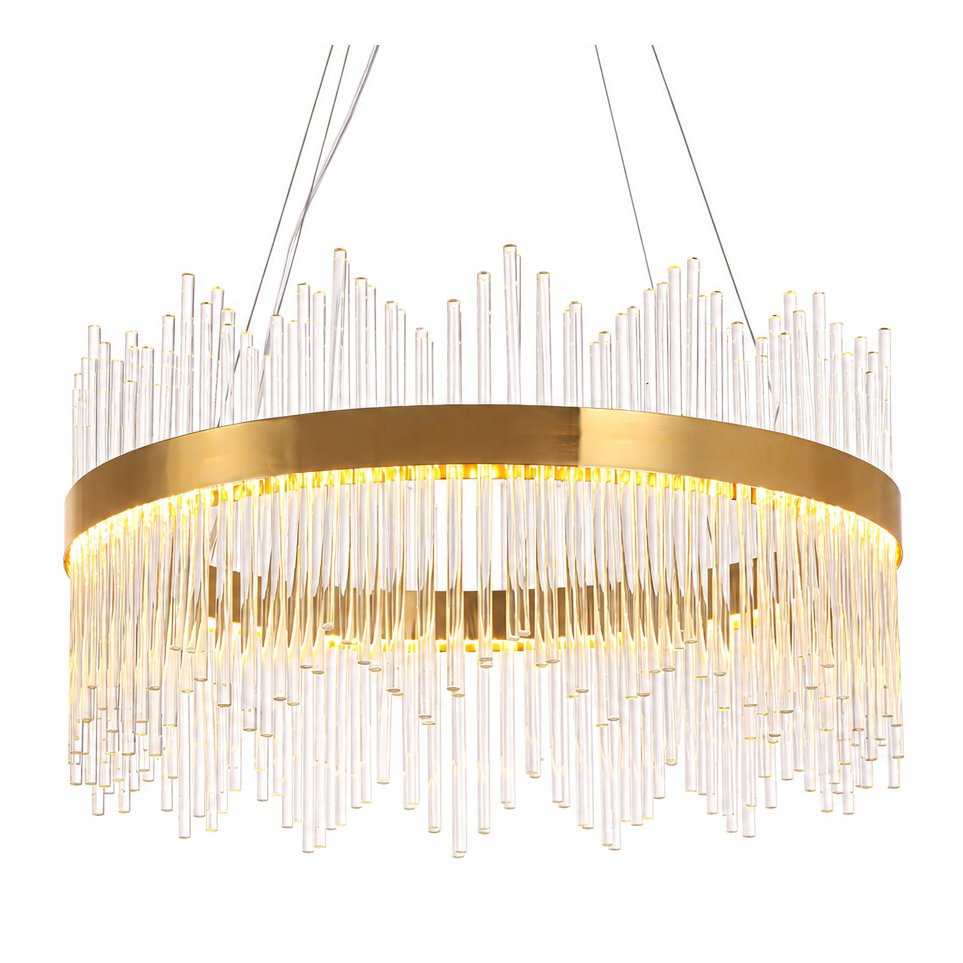 Lampa wisząca HESTIA 60 cm – żyrandol LED, złoty do salonu - obrazek 6
