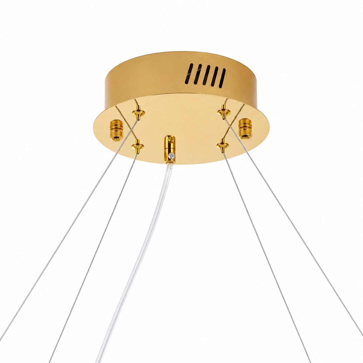 Lampa wisząca HESTIA 80 cm – żyrandol LED, złoty do salonu - obrazek 9