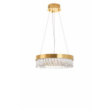 Lampa wisząca ALEXIS 40 cm - żyrandol złoty kryształowy