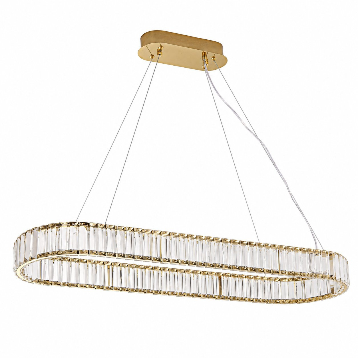 Lampa wisząca ADONIS 100 cm - elegancki żyrandol w złocie i krysztale - obrazek 7