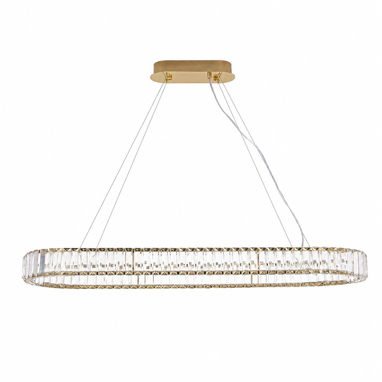 Lampa wisząca ADONIS 100 cm - elegancki żyrandol w złocie i krysztale - obrazek 8