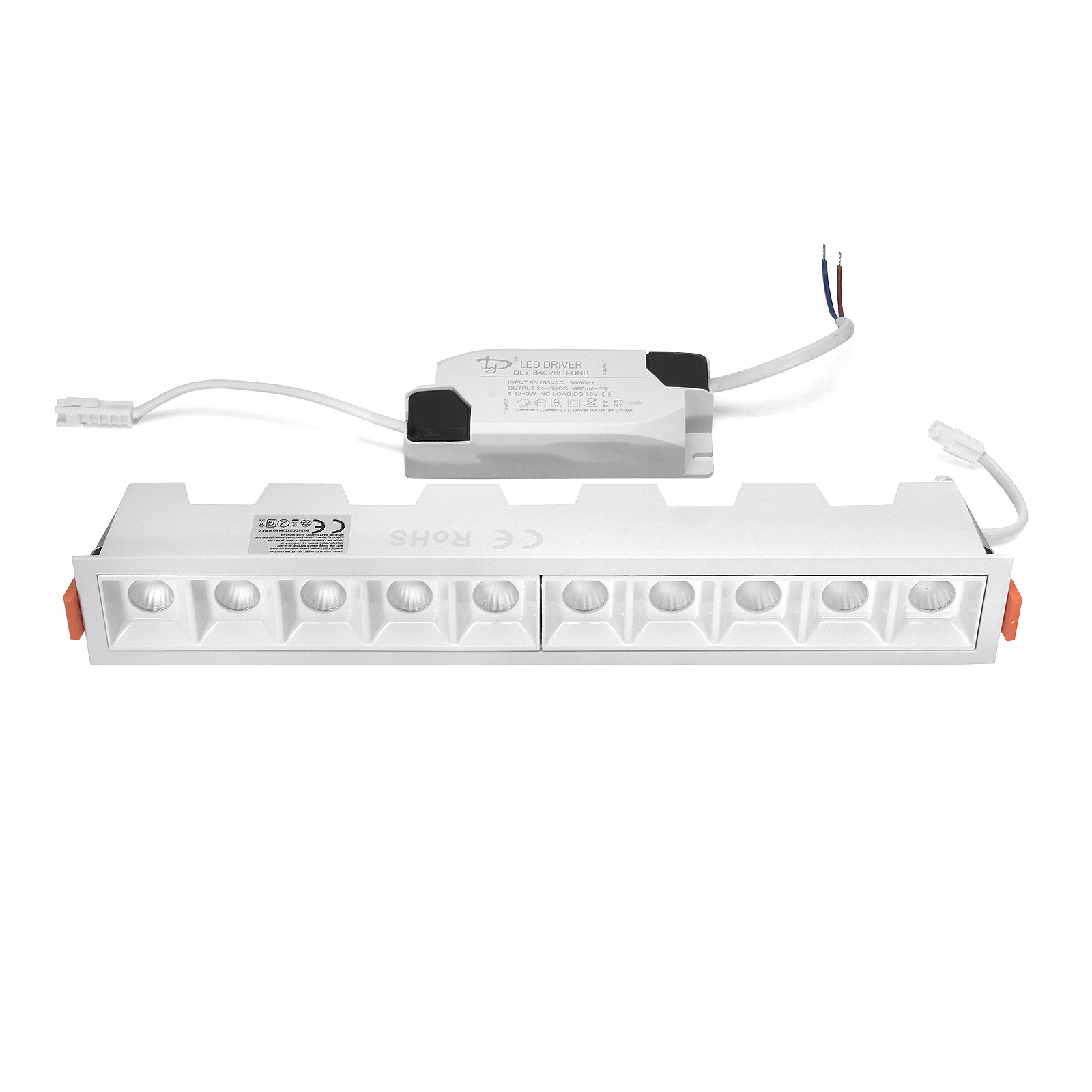 Lampa liniowa Led podtynkowa 20W 3000K BIAŁA JDL-10T - obrazek 3