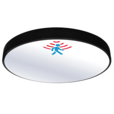 Plafon natynkowy LED 40cm Okrągły BB03 40W 4000K z czujnikiem czarny