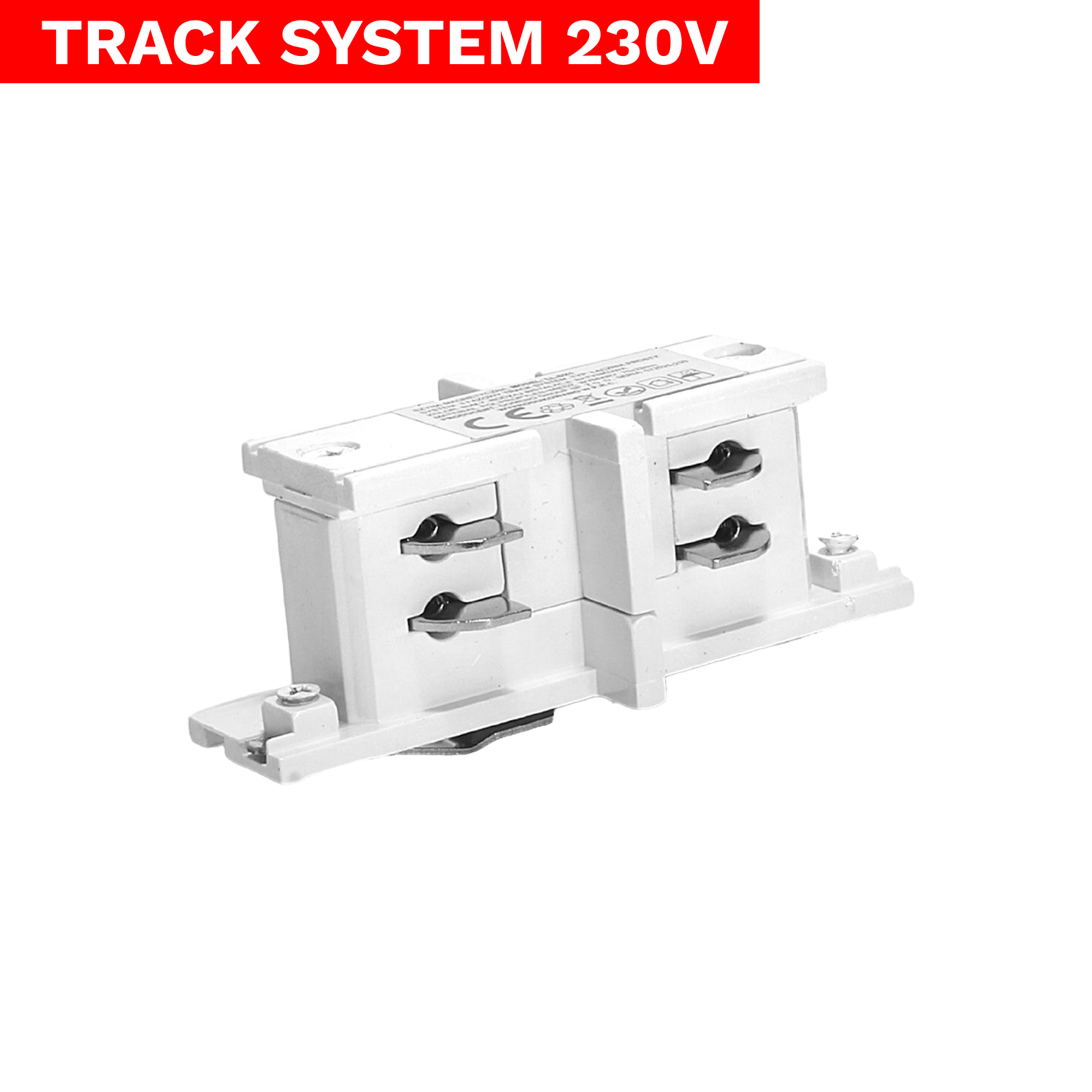 Łacznik prosty Track System LL-DX1 biały