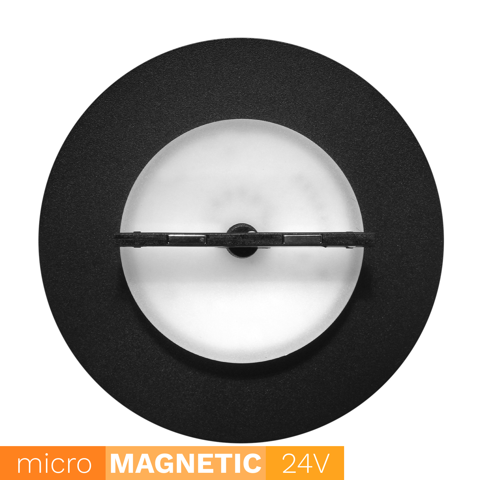 Kinkiet indirect okrągły do szyn magnetycznych UN5-YSBD Micro Magnetic 9W 3000K czarny - obrazek 3