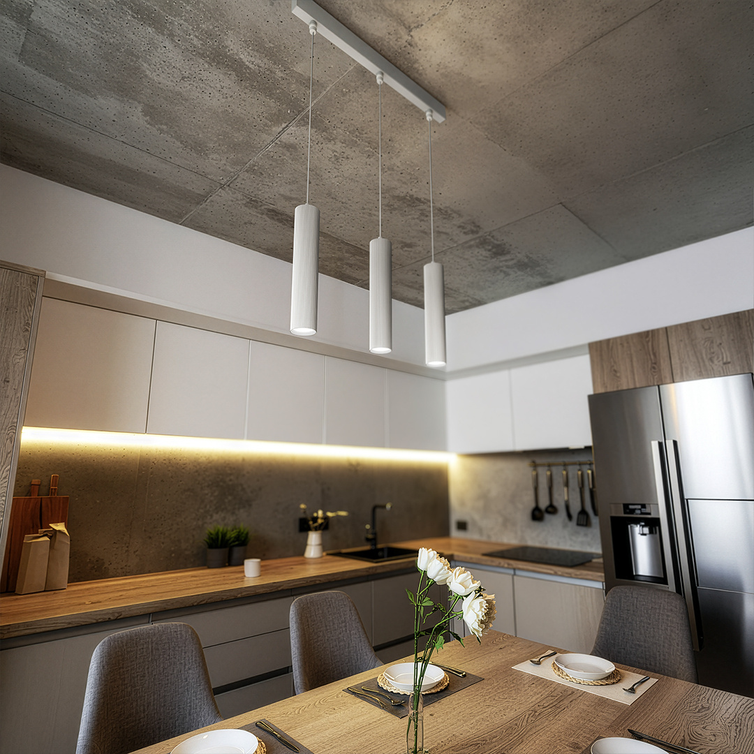 Lampa wisząca 3 x GU10 ESLA KJ217 biały - obrazek 6